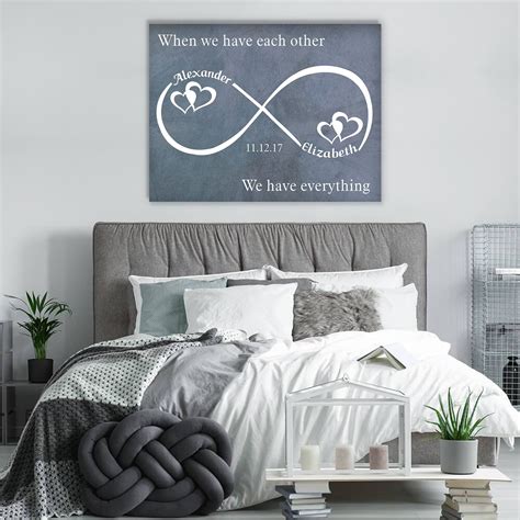 Each Other Infinity Personalized Premium Wall Art Home Decor Bedroom