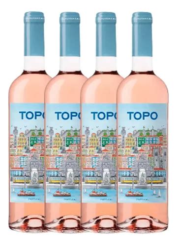 Kit De Vinho Rosé Português Topo C 4 Garrafas 750ml Parcelamento sem