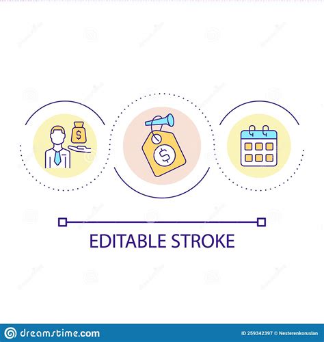 ícone Do Conceito De Ciclo De Pagamentos Regulares Ilustração do Vetor