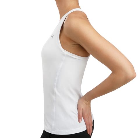 Under Armour Heatgear Racer Tank Top Damen Weiß Silber Online Kaufen