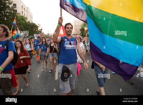 Gay Pride Parade In Jerusalem Israel At Year 2012 Stock Photo Alamy
