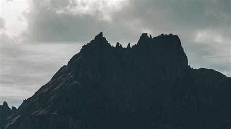 Wallpaper ID: 5620 / mountain, peak, dark, clouds, landscape, 4k free download