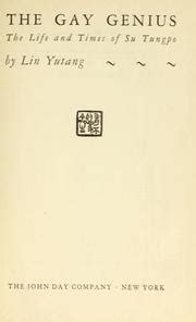 The Gay Genius By Lin Yutang Open Library