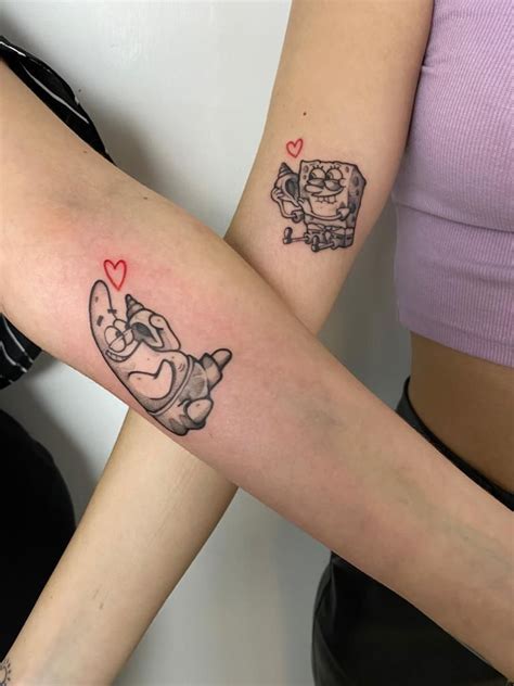 Tatuaggio Best Friend Spongebob E Patrick Cute Sister Tattoos Hand