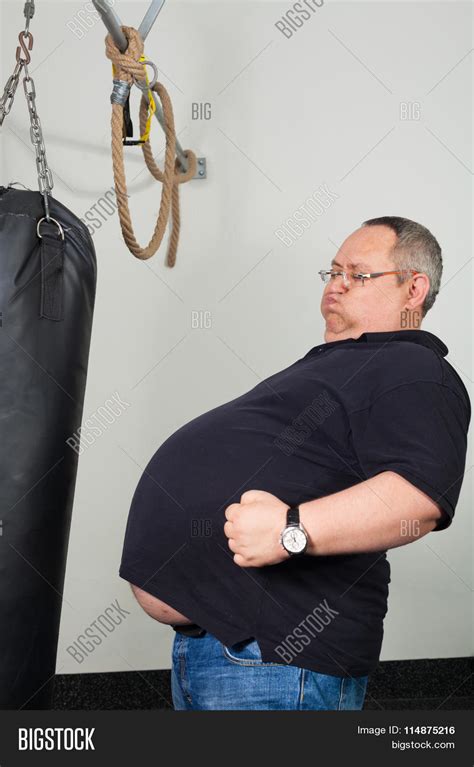 Fat Man Match Belly Image And Photo Free Trial Bigstock