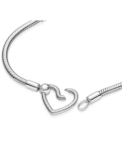 Pandora Damen Armband Silber Mit Herz Verschluss C Uhrcenter