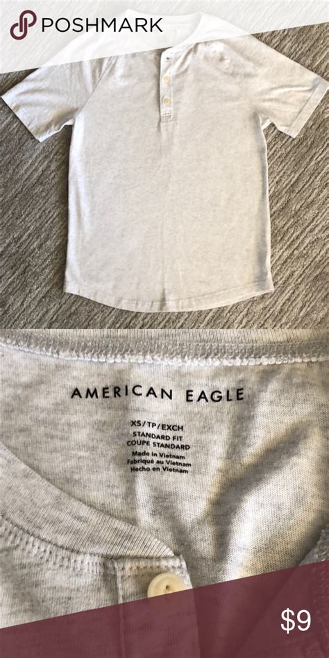 American Eagle Henley Short Sleeve Tee Shirt Short Sleeve Tee Shirts