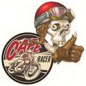 Cafe Racer Right Skull Laminated Decal Cafe Racer Bretagne Clicboutic