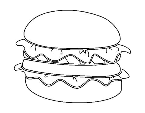 Dibujo De Hamburguesa Con Lechuga Para Colorear Dibujos Net