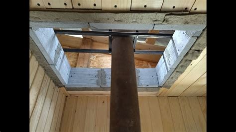 Потолочный проход для трубы в бане - YouTube