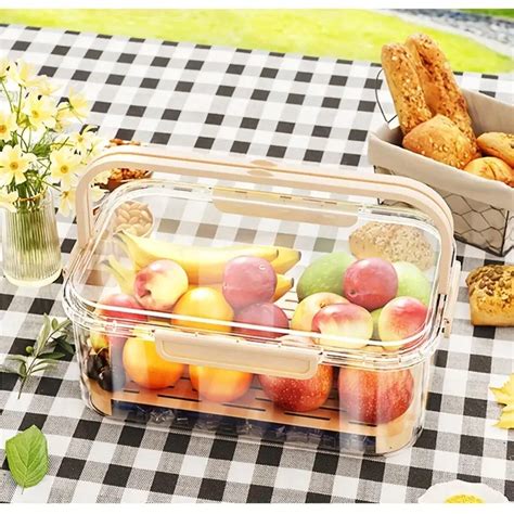 1pc Portable Kitchen Food Storage Box Seal Fresh Keeping Container