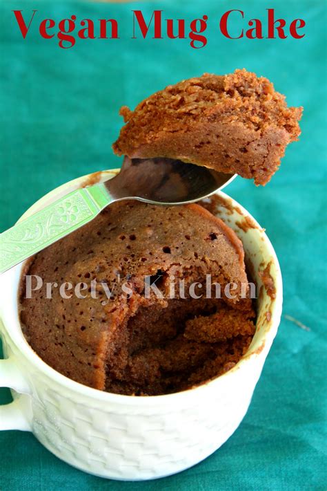 Preetys Kitchen One Minute Eggless Chocolate Mug Cake Vegan Single