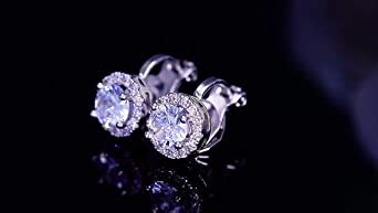 Amazon Mariell 3 Carat Cubic Zirconia Clip On Stud Earrings Bold