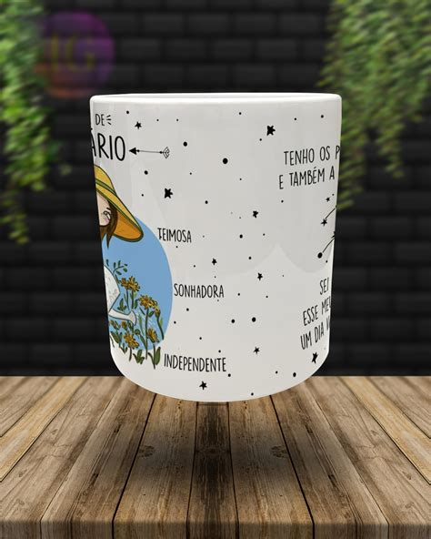 Caneca Personalizada Signos Aquario Elo Produtos Especiais