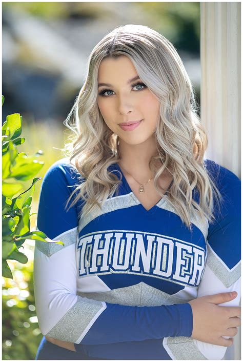 Happy High School Senior Cheerleader