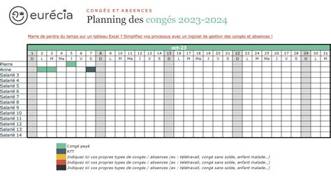 Modele Planning Annuel Excel Debor Chelsey