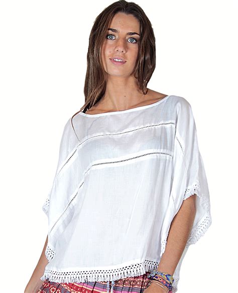 Blusa Blanca De Algodó Fashion Clothes Tunic Tops