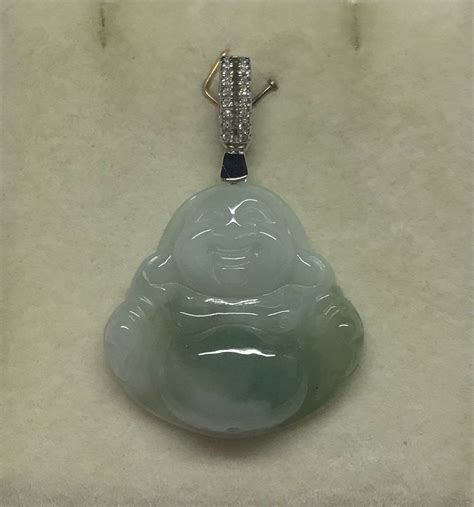 Budai Jade Pendant Type A Jadeite Happy Buddha Pendant Jadeite