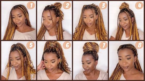 Curly End Knotless Braids 8 Ways To Style Styling Box Braids For