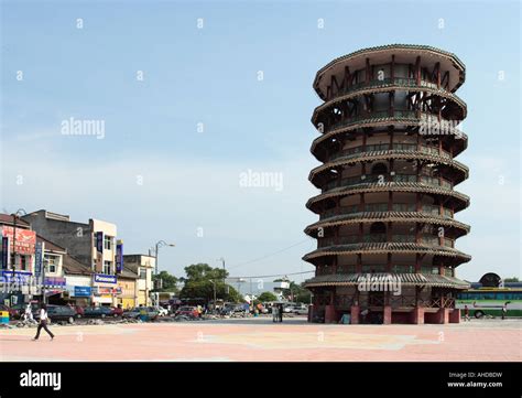 The Leaning Clock Tower At Teluk Intan In Perak Malaysia Stock Photo