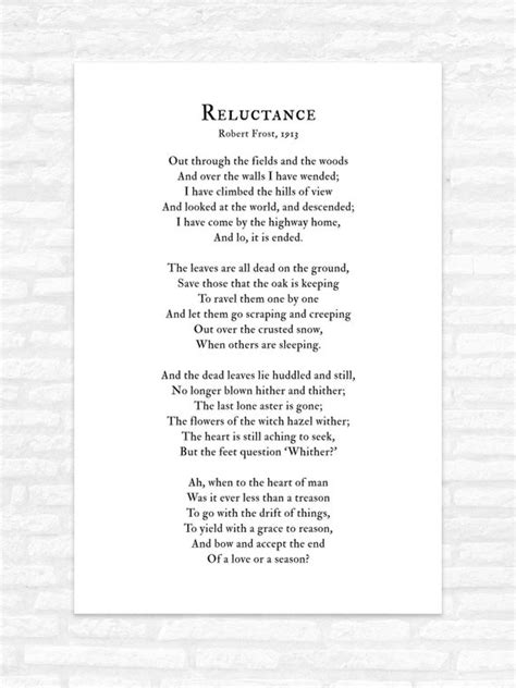 😎 Reluctance Robert Frost Robert Frost Poems Reluctance” 1913