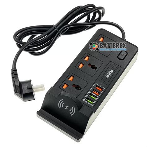 Сетевой фильтр удлинитель BKL-20 Black на 3 розетки и 4 USB с ...