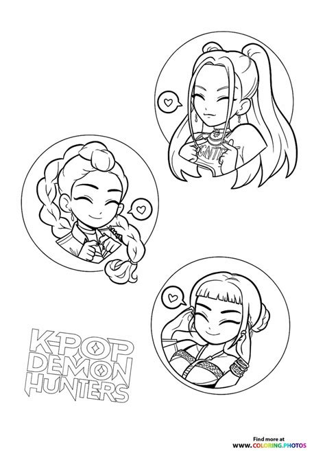 K-Pop Demon Hunters - Coloring Pages for kids