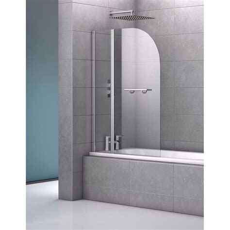 Wayfair Basics™ Belote 1000mm W X 1400mm H Semi Frameless Bath Screen