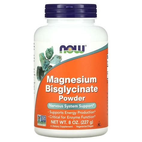NOW FOODS Magnesium Bisglycinate Powder 227g 15286893363 - Allegro.pl