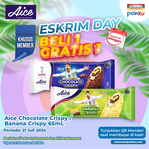 Es Krim Aice Banana Beli Gratis Cek Promo Indomaret Es Krim Day