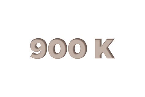 900 k subscribers celebration greeting Number with engrave design ...