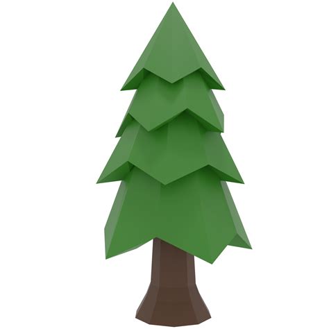 3d Low Poly Tree 18249284 Png