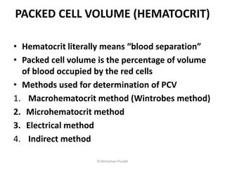 Packed Cell Volume Estimation Pptx