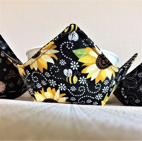 Microwave Bowl Holder Cotton Fabric Hot Pads Reusable Bowl Etsy
