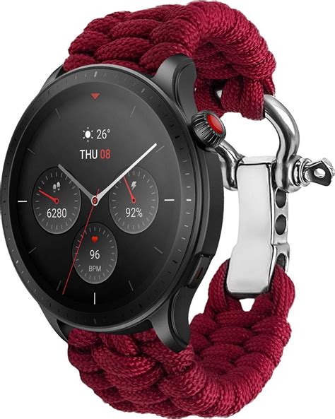 ᐉ Ремешок из Паракорда Ruper для Amazfit GTR 4 (22mm) Wine (31107-42 ...