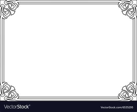 Art Deco Black Ornamental Decorative Frame Vector Image