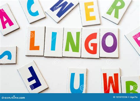 Word Lingo Made of Colorful Letters Stock Photo - Image of knowledge