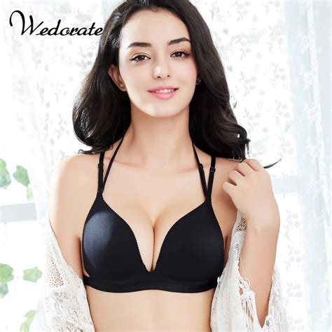Wedorate New Style 2018 Bra Top For Women Sexy Women Bikini Push Up Brasserie Erotic Halter Neck