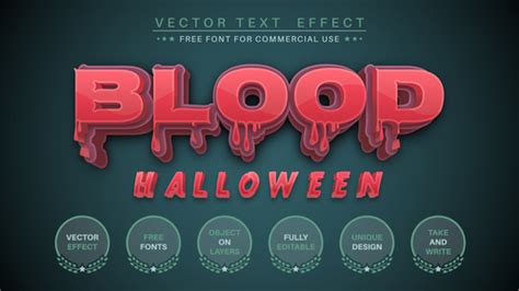 Blood vector text effect free download