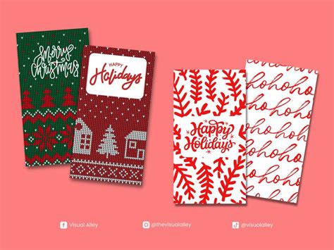 Christmas Money Envelope Canva Template Patterns Printable Envelope