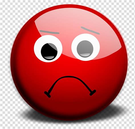 Round Red Sad Emoji Art Sad Transparent Background PNG Clipart HiClipart