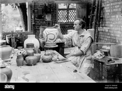 Distinguished Artist Potter Who Has His Studio And Kiln In London