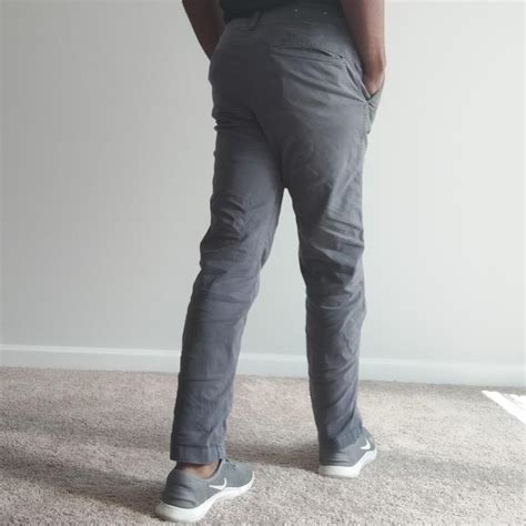 American Eagle Blue Flex Fit Chinos Blue Washed Out Depop