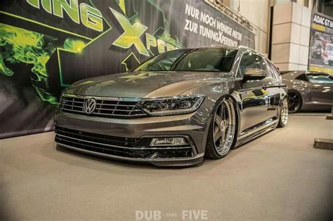 Silver Volkswagen Passat Variant With Stylish Body Kits