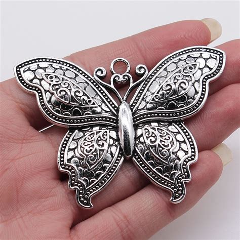 WYSIWYG 1pcs Lot Butterfly Charms Pendant Diy Metal Jewelry Making