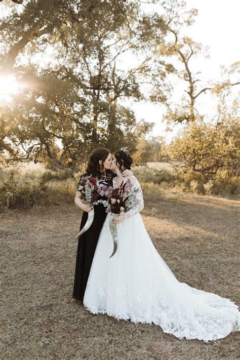 Elm Creek Ranch Gothic Lesbian Wedding Leah Thomason Photography