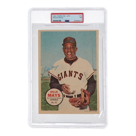 Willie Mays 1967 Topps Posters Inserts 12 Psa 1 Pristine Auction