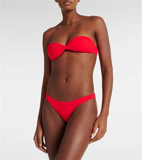 Martinique Bandeau Bikini Top In Red Melissa Odabash Mytheresa