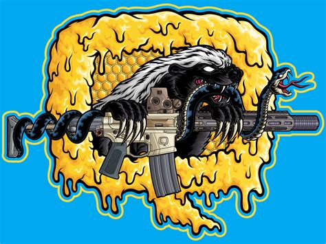 Honey Badger Gun Drawing