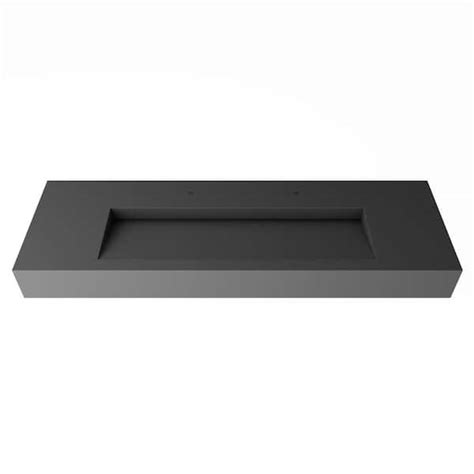 Castellousa Pyramid In Wall Mount Solid Surface Single Basin